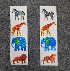 RARE HAMBLY STUDIOS «SAFARI ANIMALS» VINTAGE STICKER COLLECTABLES