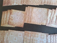 100pc Vint Scrapbooking Craft Papers 3 1/4 X 3 1/4 In Beige & White Patterns