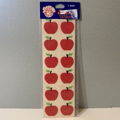 Vintage Sandylion Brown Back Fuzzy Apple Stickers