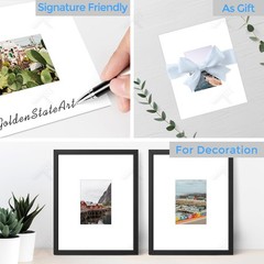 10 Pack Acid Free 11X14 White Picture Frame Mats with White Core Bevel Cut