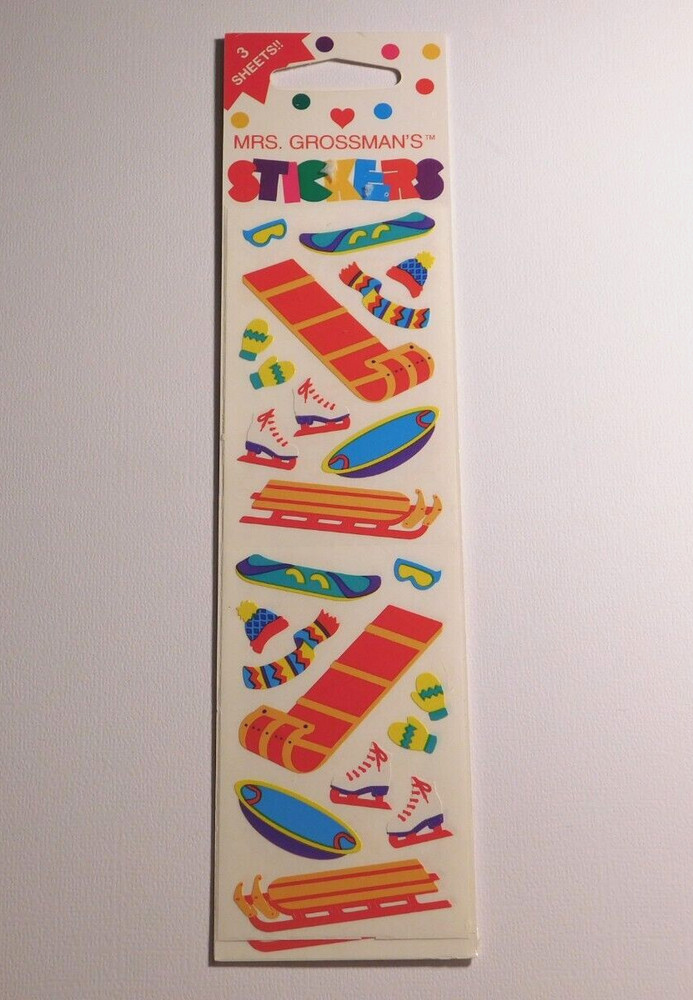 Mrs. Grossman’s Lot 3 Strips Brand New Package Sledding Winter Sled Snow Toys