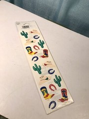 Frances Meyer Sticker Sheets Western Cowboy Gear Southwestern Cactus Boots Hat