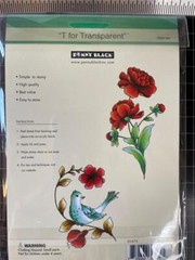 New Penny Black Rubber Stamp clear EBULLIENT BIRD FLOWERS set free USA ship