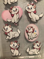 Disney Marie Cat 3d Sticker Sheet Scrapbooking Vintage Htf