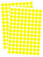 2340 PCS Yellow Circle Dot Stickers 1/2″ round Yard Garage Sale Price Stickers