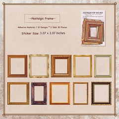 Photo Frames 30-Piece Stickers Pack Nostalgia Junk Journaling Craft Scrapbooking