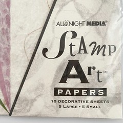All Night Media Stamp Art Papers Tissue Texture Meadow Florals 10 Sheets