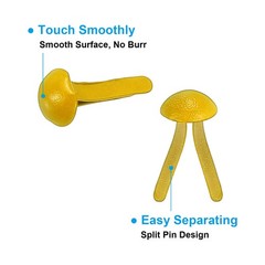 Brads for Paper Crafts, 150 Pcs Yellow Metal Round Paper Fasteners, 8 mm