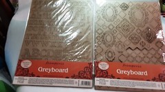 Stamperia Grey Board cutouts bundle 2 pk alphabet & shapes 8 1/4×11 1/2 1MM NIP