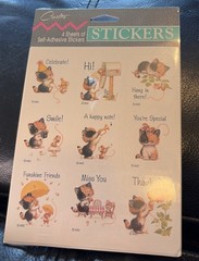 Vintage Calico Cats Stickers Sheets Carlton Cards AGC 4 Sheets