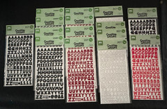 Making Memories CREATIVE LETTERS ABC Sticker Pkg~BLACK~White~RED ~ U Pick ~ NEW