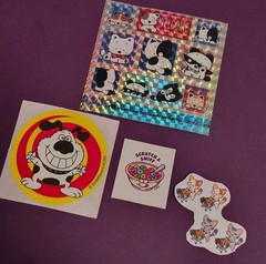 Vintage sticker lot bundle scratch and sniff prismatic smilemakers dog cat