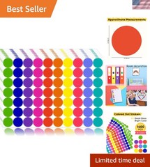 Creative 1400 Count Colored Dot Stickers – Ideal for Arts & Classroom Tools