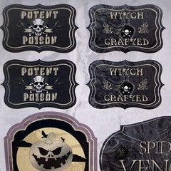 NEW Stickers for Bottles 300ct Label Poison Toxic Horror Potion Decals Halloween