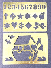 Lot Of Craft & Scrapbooking Supplies: Small Stencils Tags Embellishments Misc