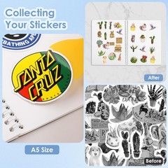 2 Pack Reusable Sticker Book Collecting Album Sticker Storage Organizer Book wit