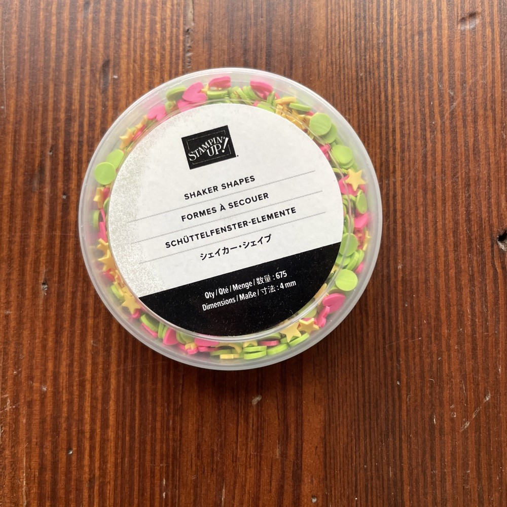 Stampin’ Up! Embellishments~ Shaker Shapes,Daffodil,Granny Apple,Ice Cream,Pinks