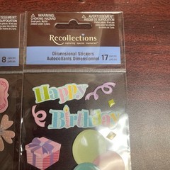 RECOLLECTIONS STICKERS HAPPY BIRTHDAY ,BALLERINA,fun In Sun Lot Of 4