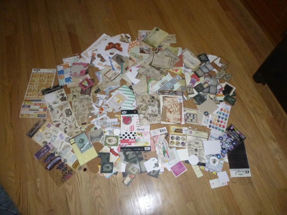 LARGE LOT OF SCRAPBOOKING JOURNALING EPHEMERA EMBELLISHMENTS VINTAGE AND MORE
