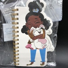 Black Paper Party Easter 4 Notebooks Girl w Bunny Boy in Bunny Suit Children