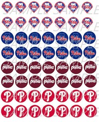 SET of 100-1″ PRECUT «PHILADELPHIA PHILLIES» Bottle cap images. We cut for you!!