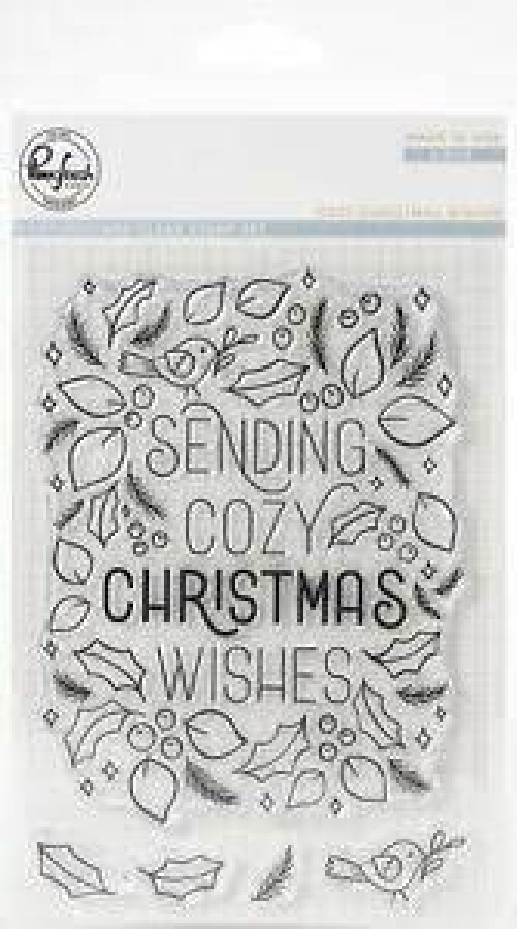 Pink Fresh Clear Acrylic Stamp SENDING COZY CHRISTMAS WISHES