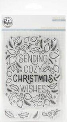 Pink Fresh Clear Acrylic Stamp SENDING COZY CHRISTMAS WISHES