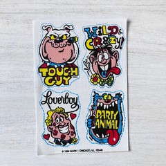 Vintage Mark 1 Scratch N Sniff Iron-On Patch, Tough Guy Cartoon, Vanilla Scent