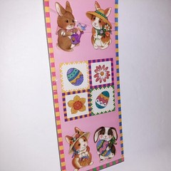 Vintage Easter Stickers Forget Me Not American Greetings 3 Full Sheets Bunnies