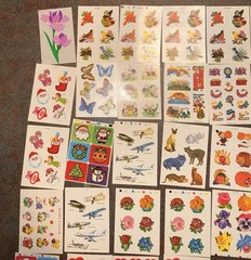 Vintage 1970s-90s Lot Of 30+ Stickers Mixed Brands – Dennison – And More !!
