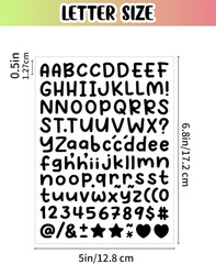 4144 Pcs Alphabet Stickers 37 Sheets Small Letter Stickers,0.5» Self-Adhesive V