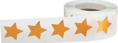 Metallic Bronze Star Shape Stickers – 1 Inch Adhesive Labels, 500 Total Stick…