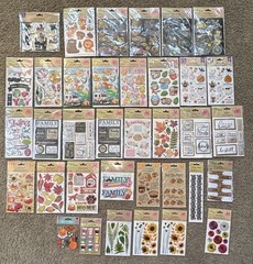 Lot of 39 Packages of Crafters Square Pop Up Stickers Scrapbooking Large Variety