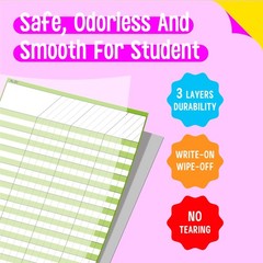 6 Pack Dry Erase Incentive Chart, 6 Multi-Color Tracking Chart for Chore/Resp…