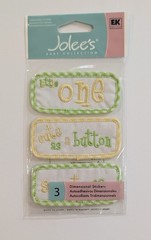 Jolee’s Sweet Pea Baby Quilts Embroidered Scrapbooking Stickers