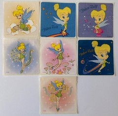 7 Disney Fairy Tinker Bell 2.5 x 2.5 Stickers – Rare from early 2000’s