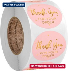Thank You Stickers Small Business – 500Pcs 1inch Shipping Supplies, Elegant Labe