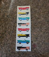 Transportation Classic Car Scrapbooking Sticker Strip, Multicolor