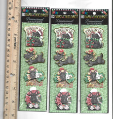 10 Mary Engelbreit Dimensional Christmas Scrapbook Sticker Packs + Comfort & Joy