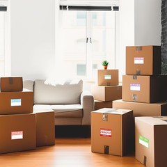 2” x 3’’ Removable Home Moving Box Packing Labels for 1/2/3/4 Bedroom Rooms