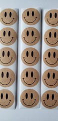 20 Happy Face Stickers/Reward Stickers/Smiley Face Stickers/Kraft Smile Stickers