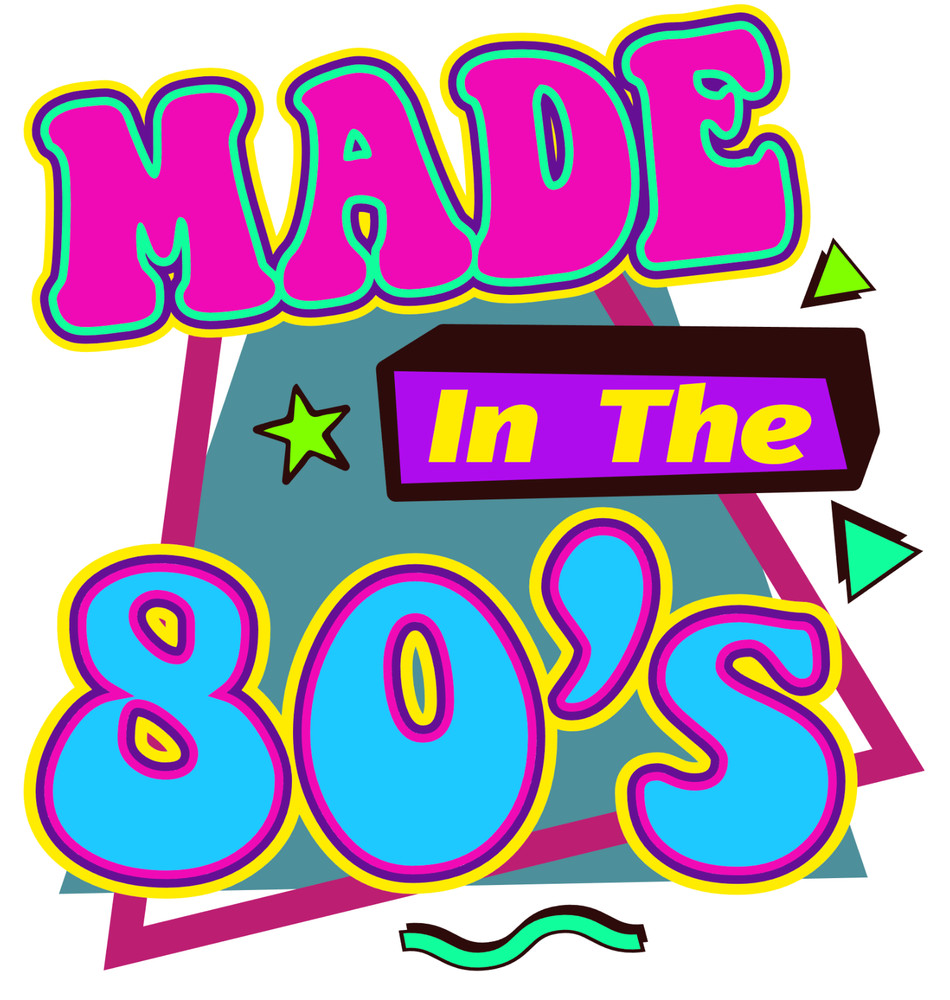 1980s Nostalgia Die-Cut Sticker – ‘Made in the 80s’ Theme