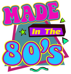 1980s Nostalgia Die-Cut Sticker – ‘Made in the 80s’ Theme
