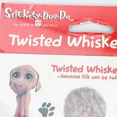 Stickety Doo Da Twisted Whiskers Stickers Lot Of 7 Kitten Cat Dog Puppy Big Eyes