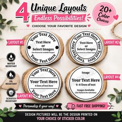 40 CUSTOM BUSINESS STICKERS SEALS LABELS 2″ ROUND WATERPROOF THANK YOU YOUR WAY