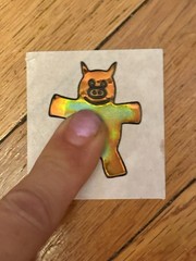 Super Rare Vintage Touch Me Oilies Oily Sticker 80s/90s Pig Animal Unique