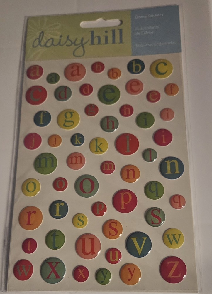 Daisy Hill Alphabet Dome Stickers Lower Case NEW