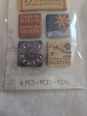 Vintage Paper House Productions Sun & Moon Celestial Canvas 3D Dimensional…