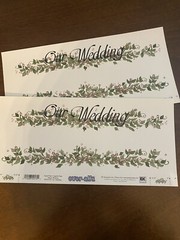 Lot of 4 EK Success Over-alls Scrapbook Titles 12” X 5.25” Wedding Theme