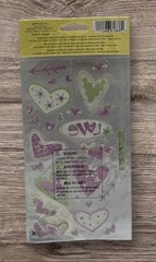 EK Success Heart Valentine’s Day Love Vellum Scrapbooking Stickers NEW